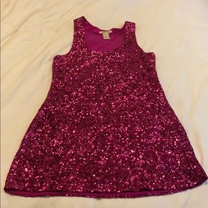 Hot Pink Sequin Party Dress